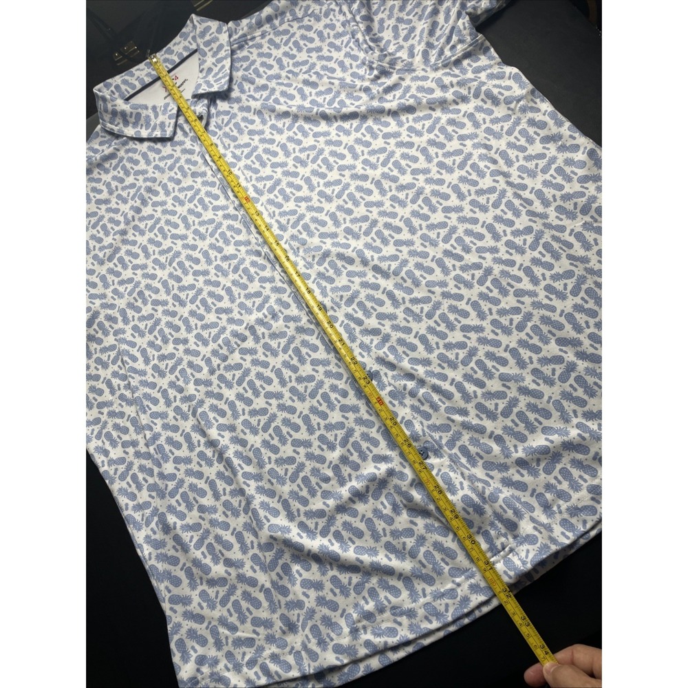 Johnston & Murphy XC4 Pineapple 2XL Short Sleeve Button Up Stretch Perfect - Picture 6 of 11